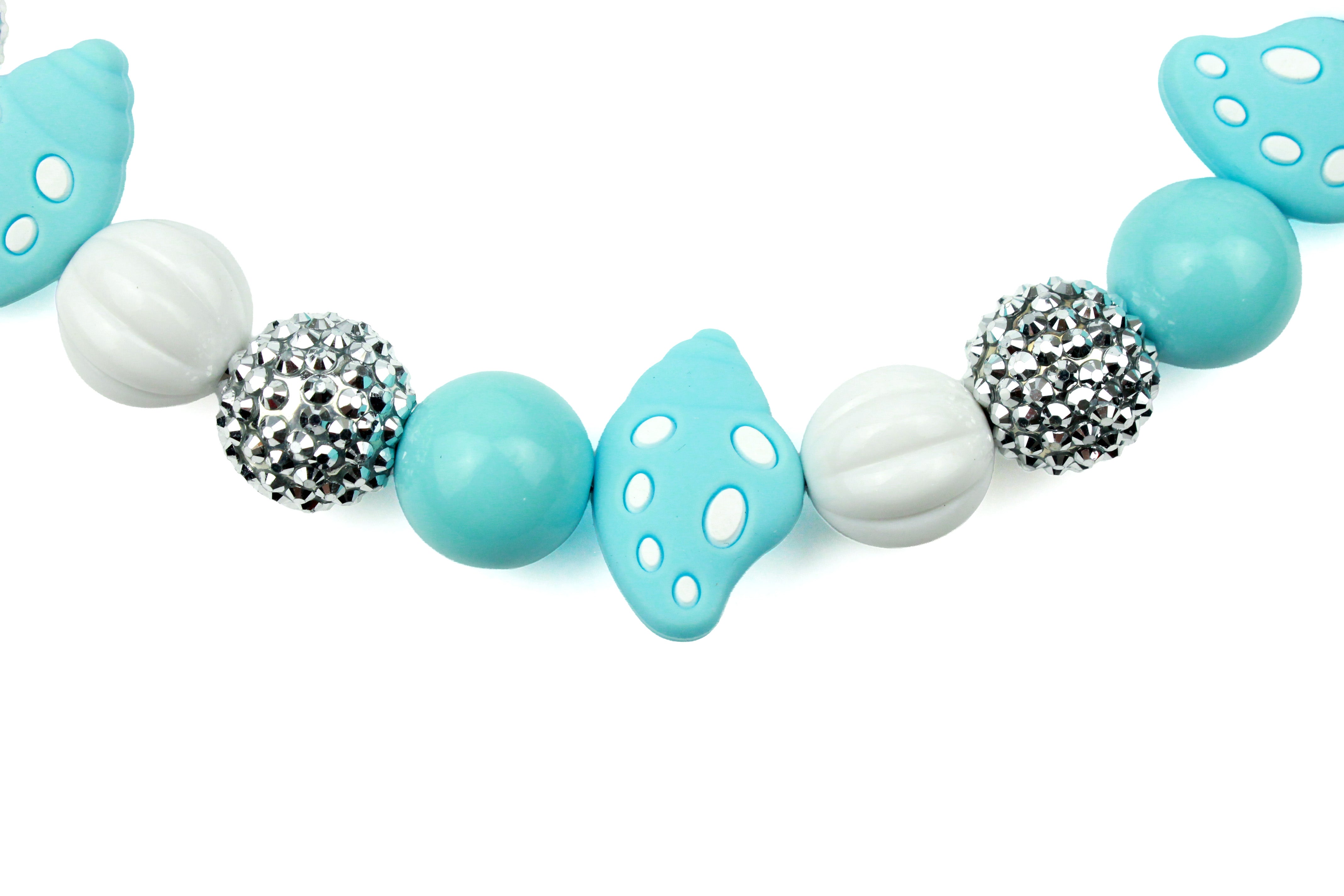 Seafoam Shell Bead Dog Collar