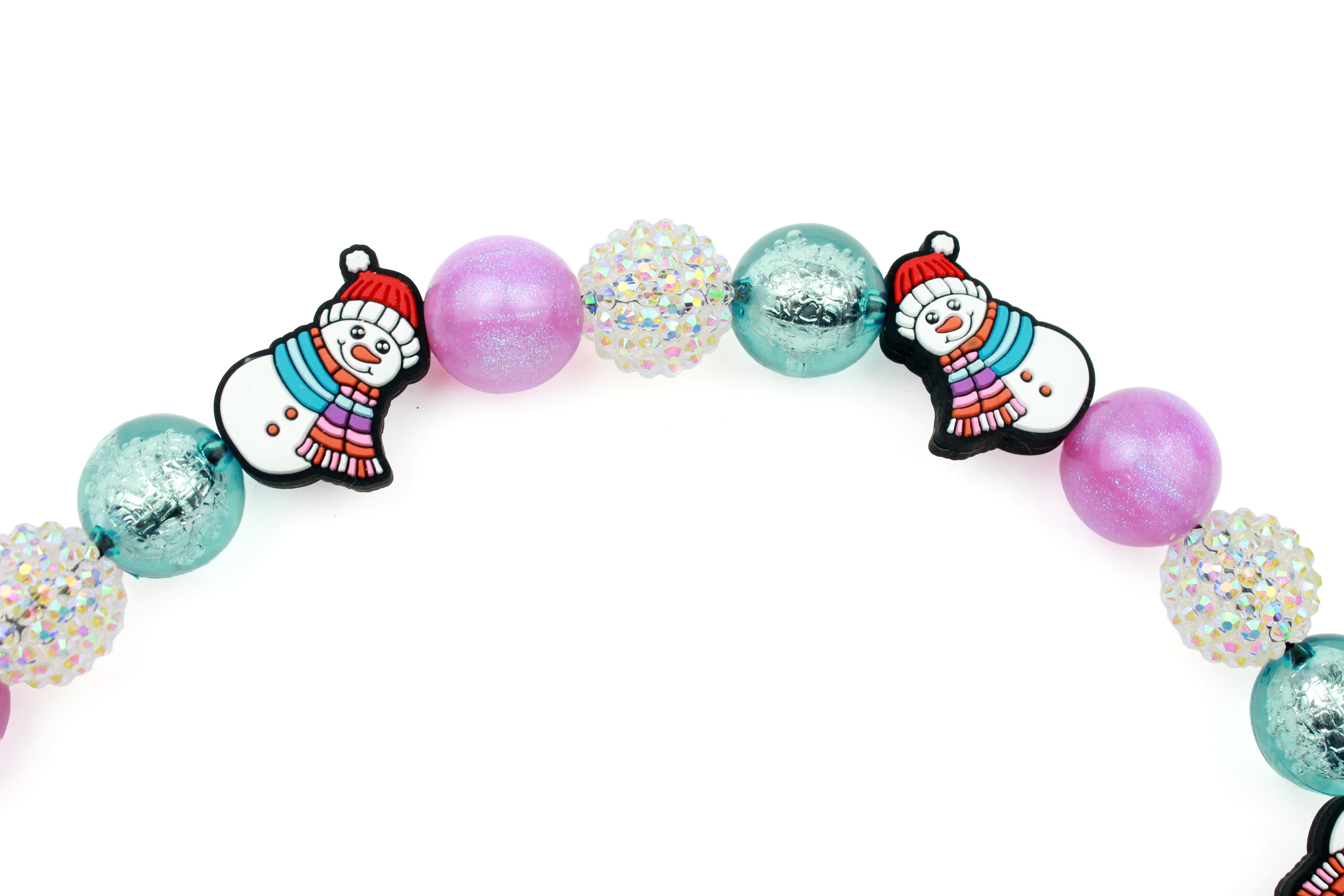 Snowman Love Bead Dog Collar