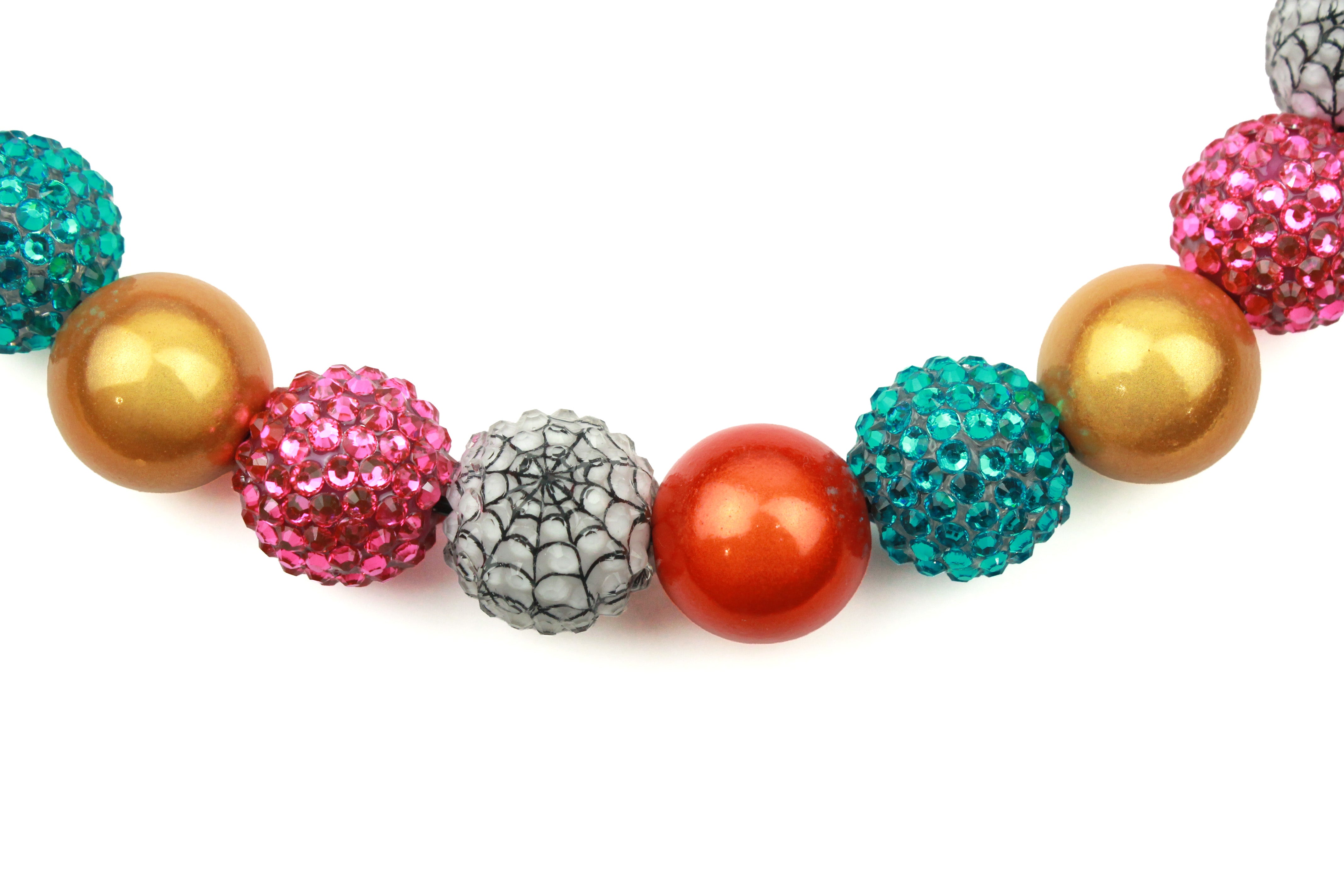 Spider Sparkle Bead Dog Collar