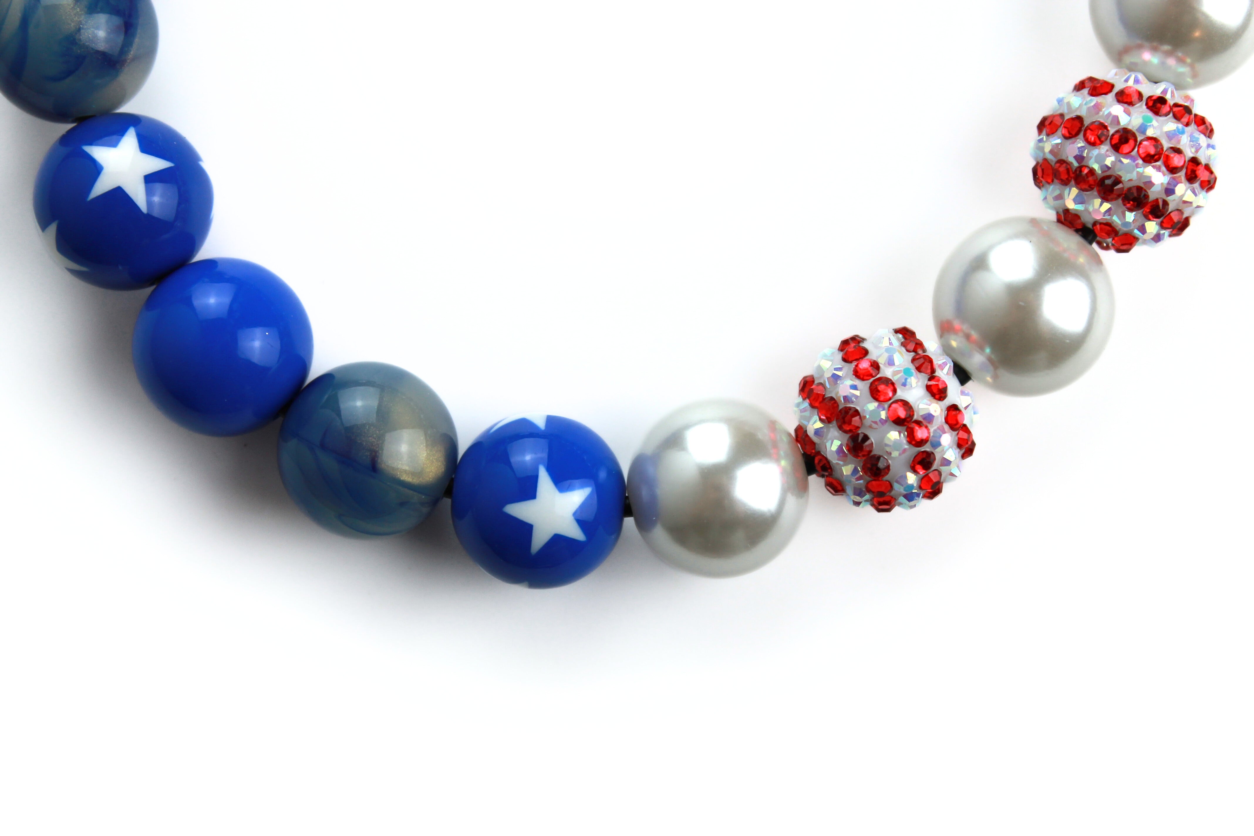 Stars and Strips Bead Dog Collar