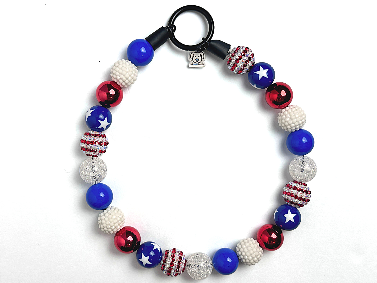 Sweet Liberty Bead Dog Collar