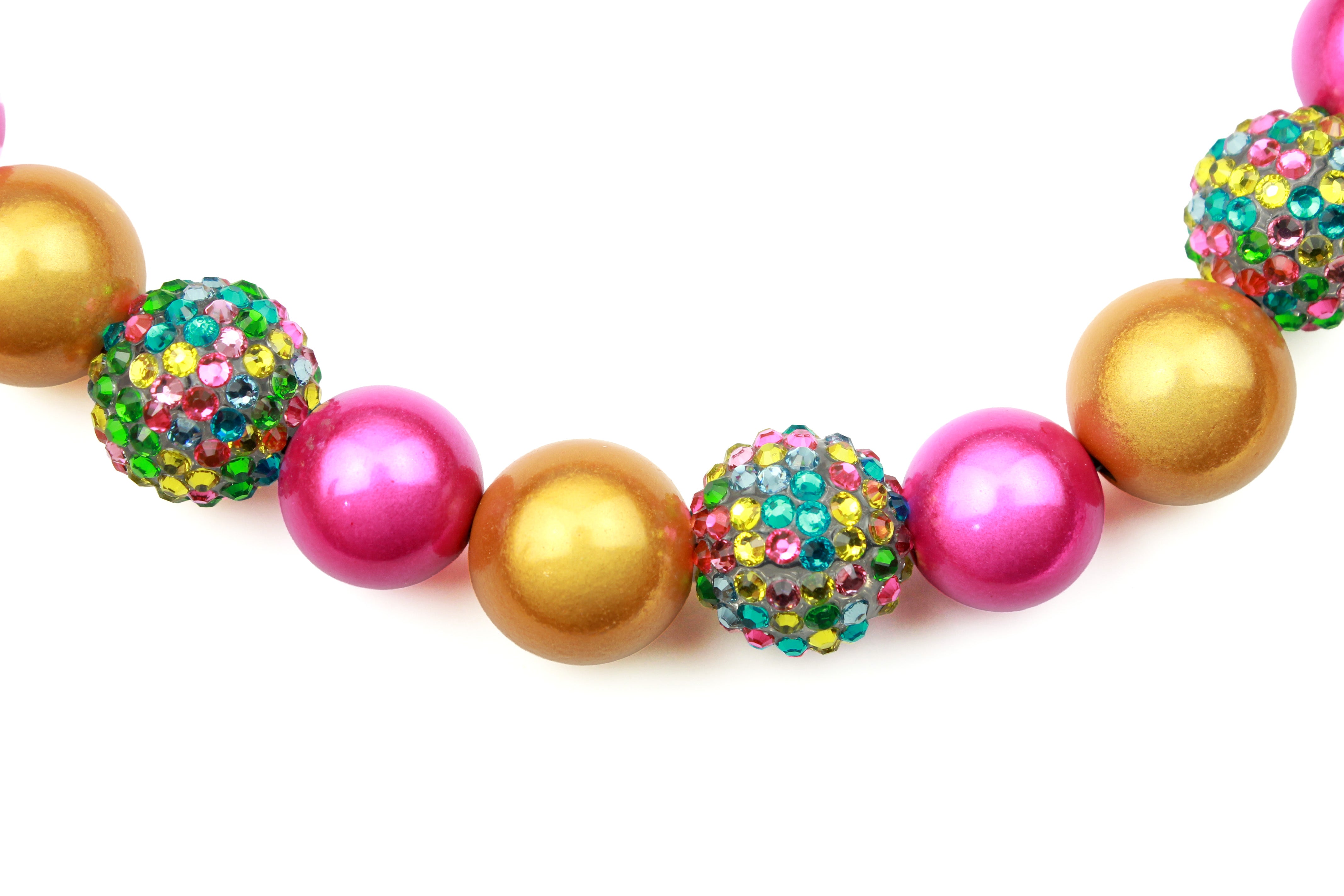 Tropical Sunrise Bead Dog Collar