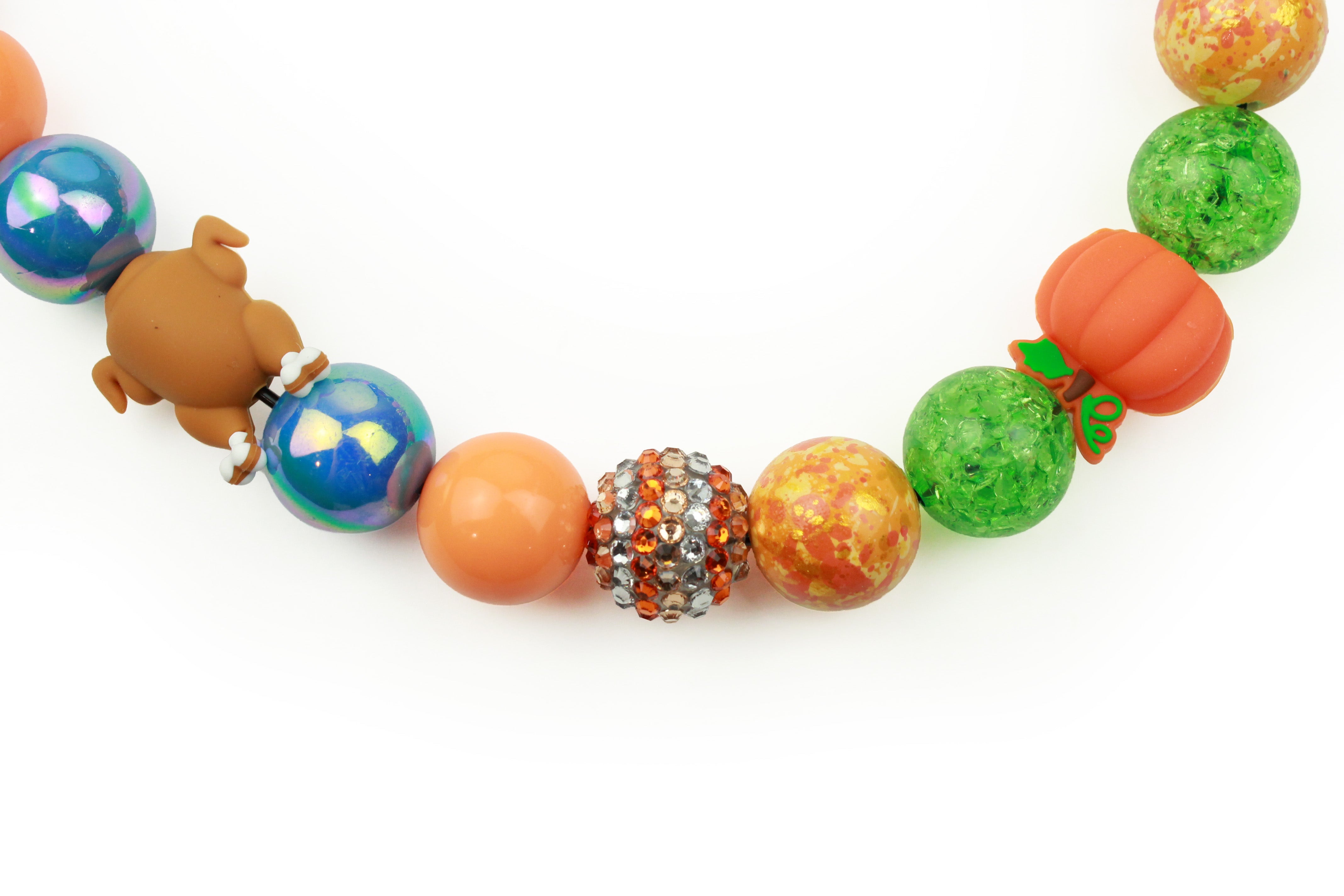 Turkey Dinner Bead Dog Collar