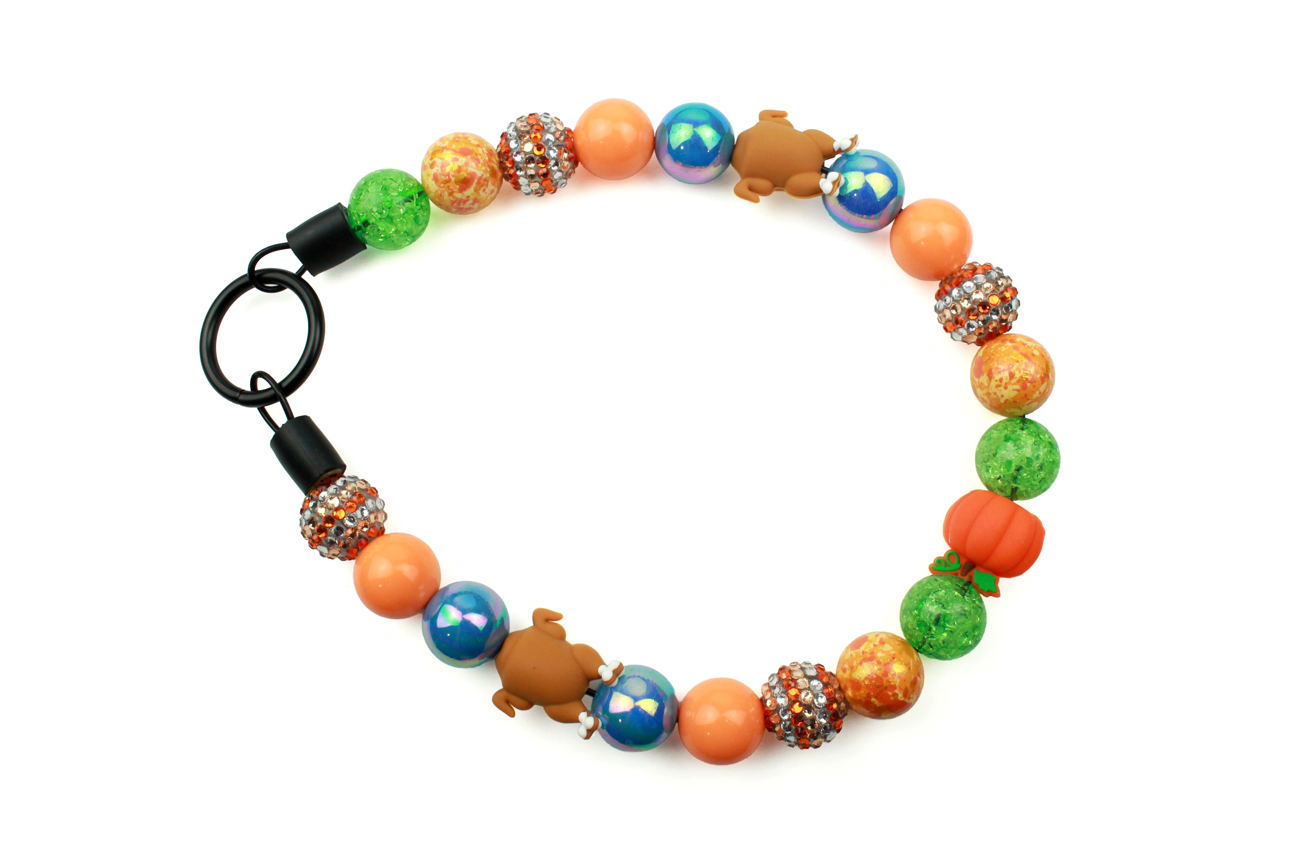 Turkey Dinner Bead Dog Collar