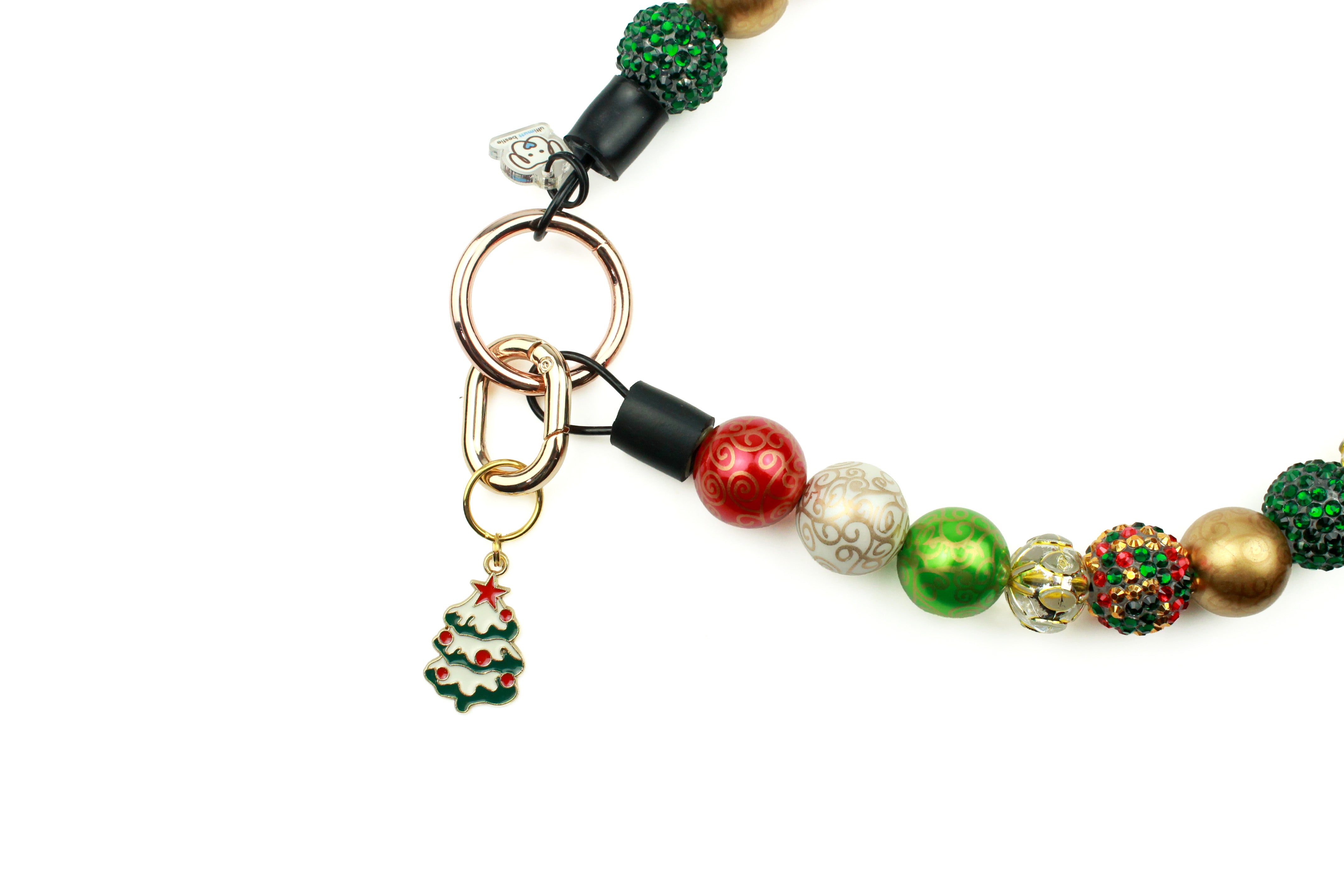 Snowy Christmas Tree Collar Charm