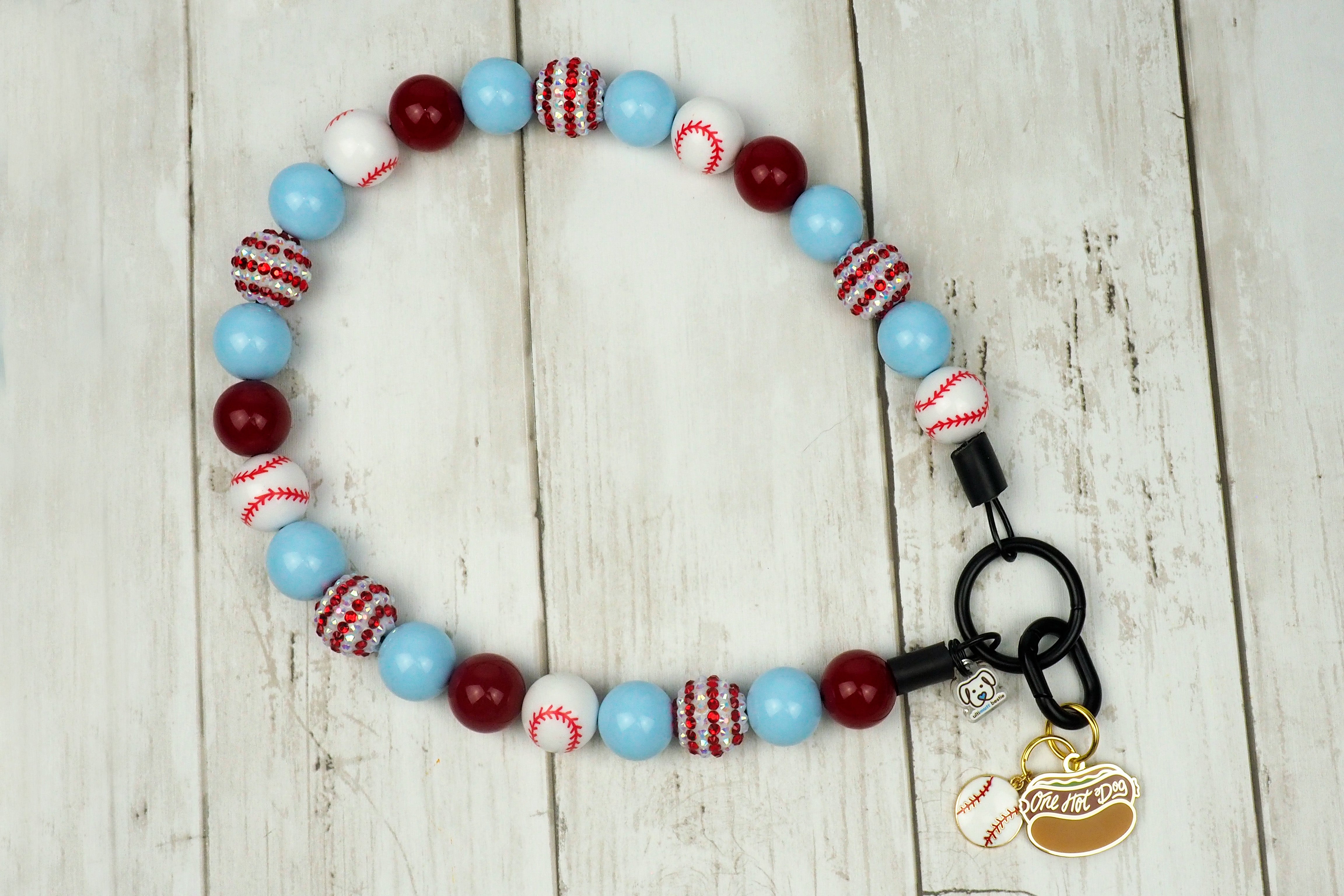 Baseball Team Bead Dog Collars