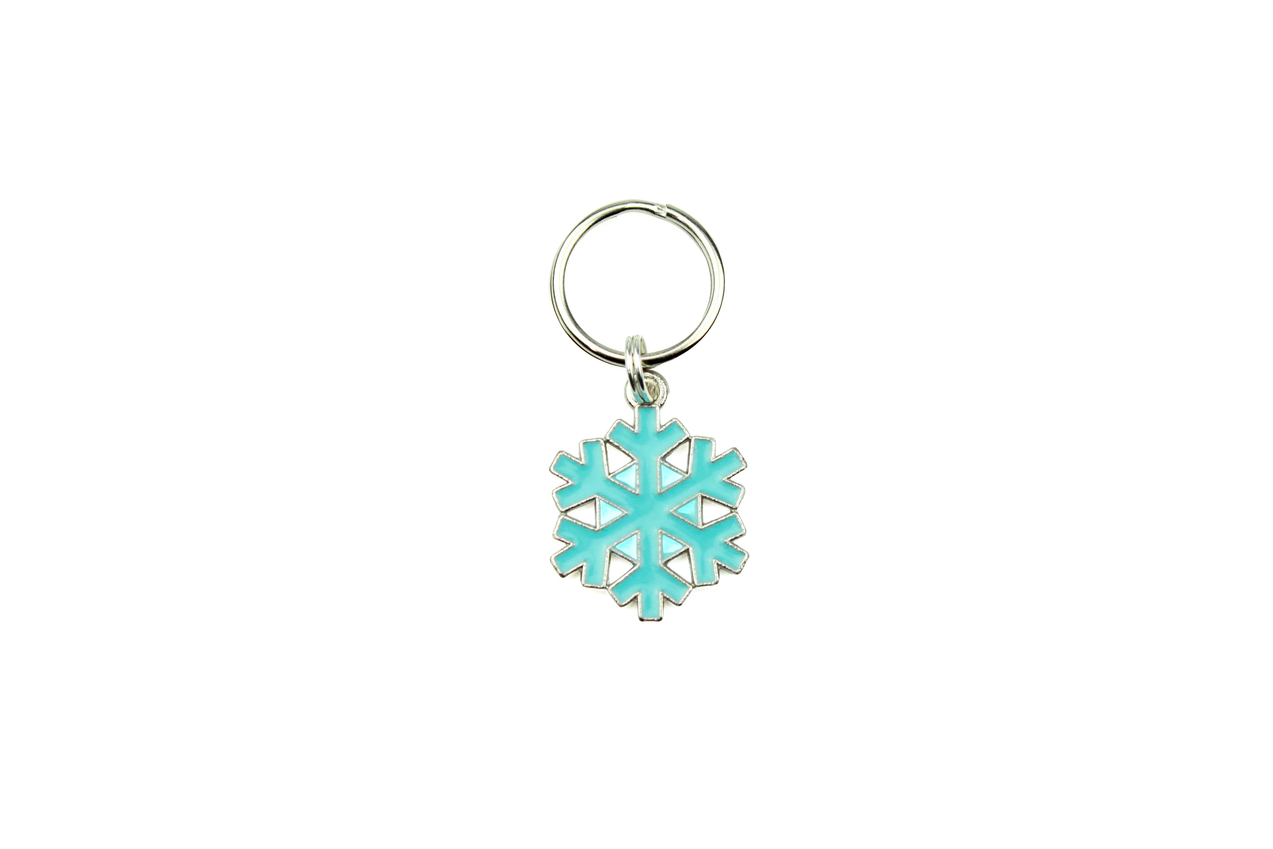 Blue Snowflake Collar Charm