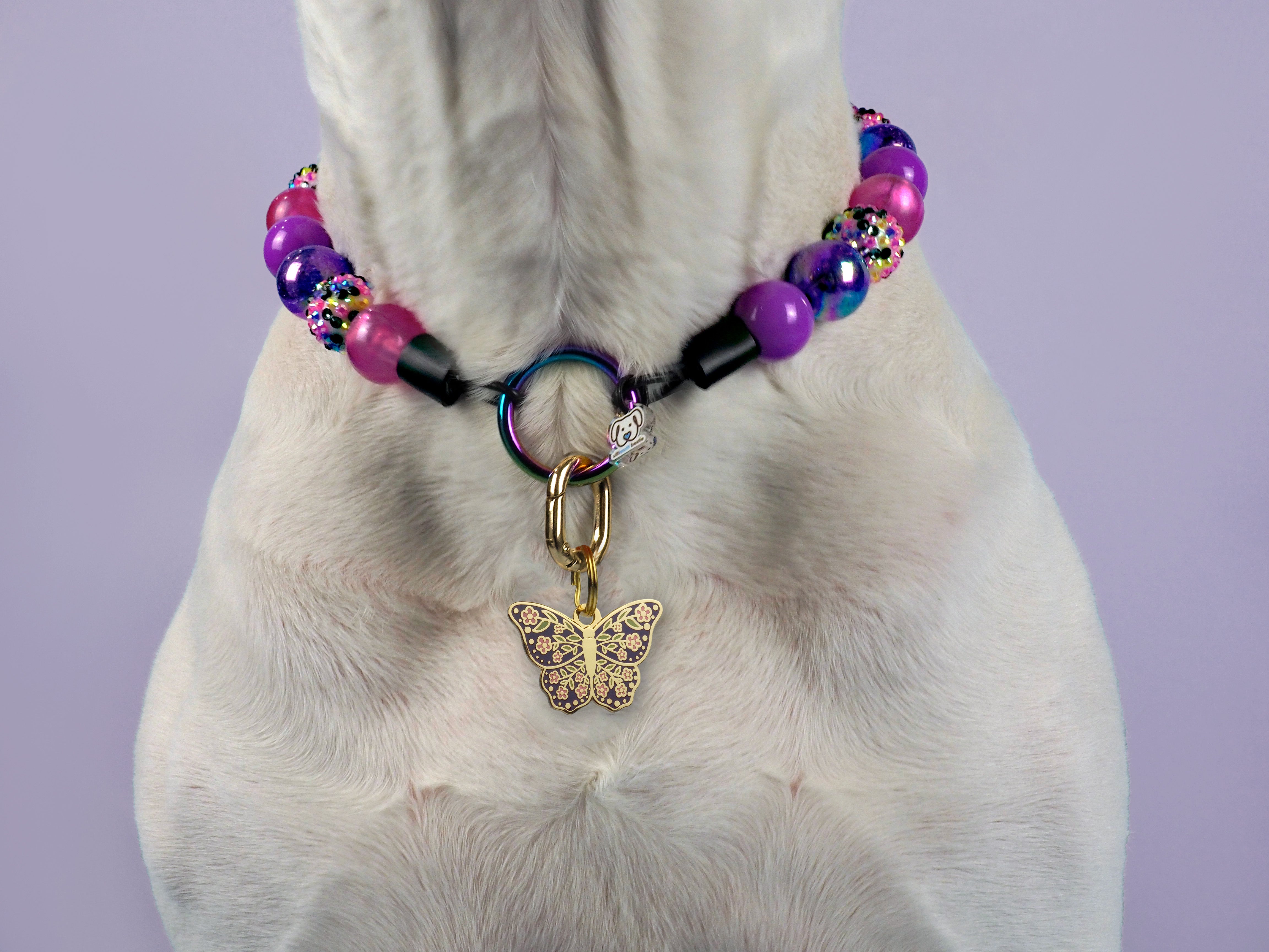 Butterfly Enamel Pet ID Tag