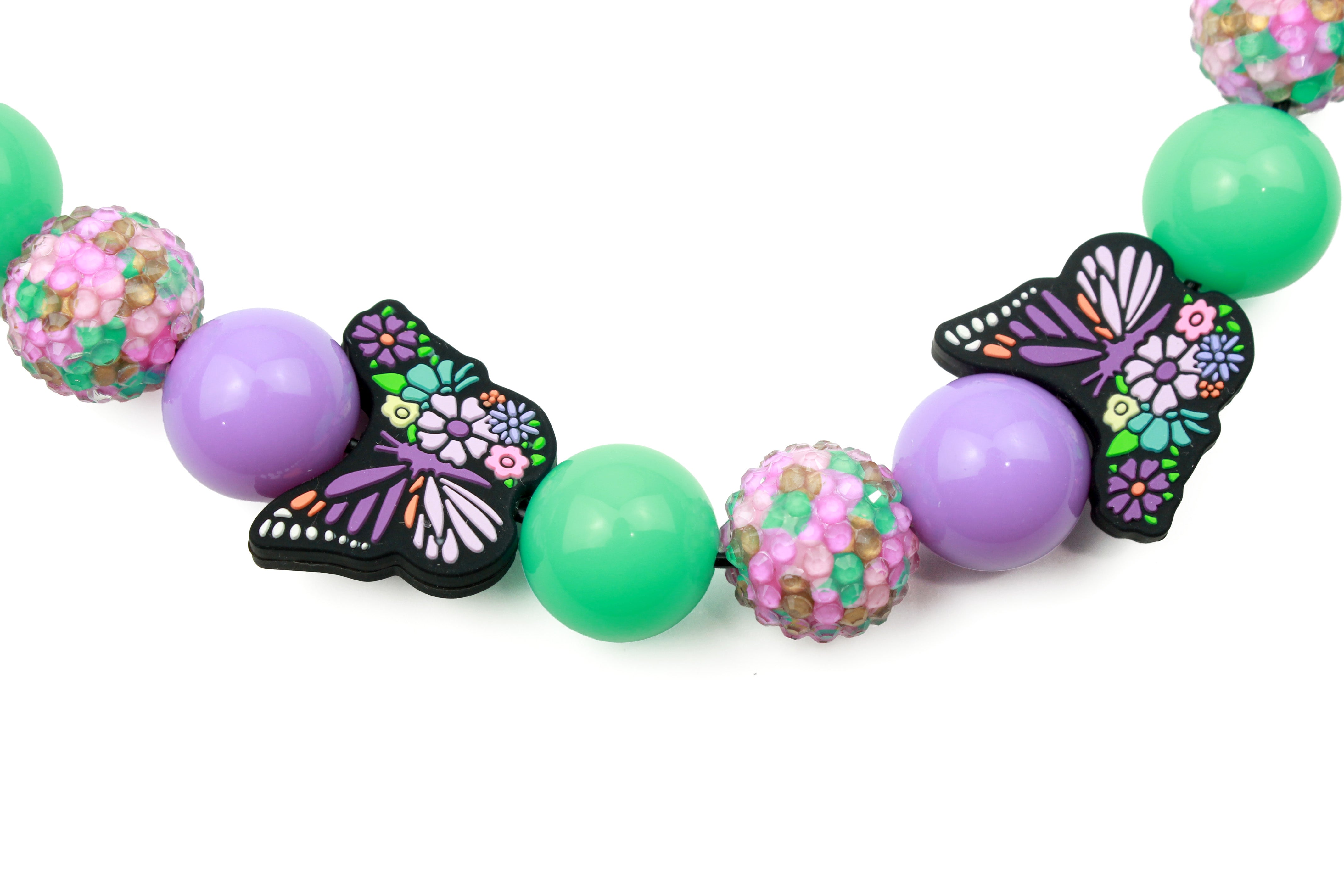 Butterfly Bliss Bead Dog Collar