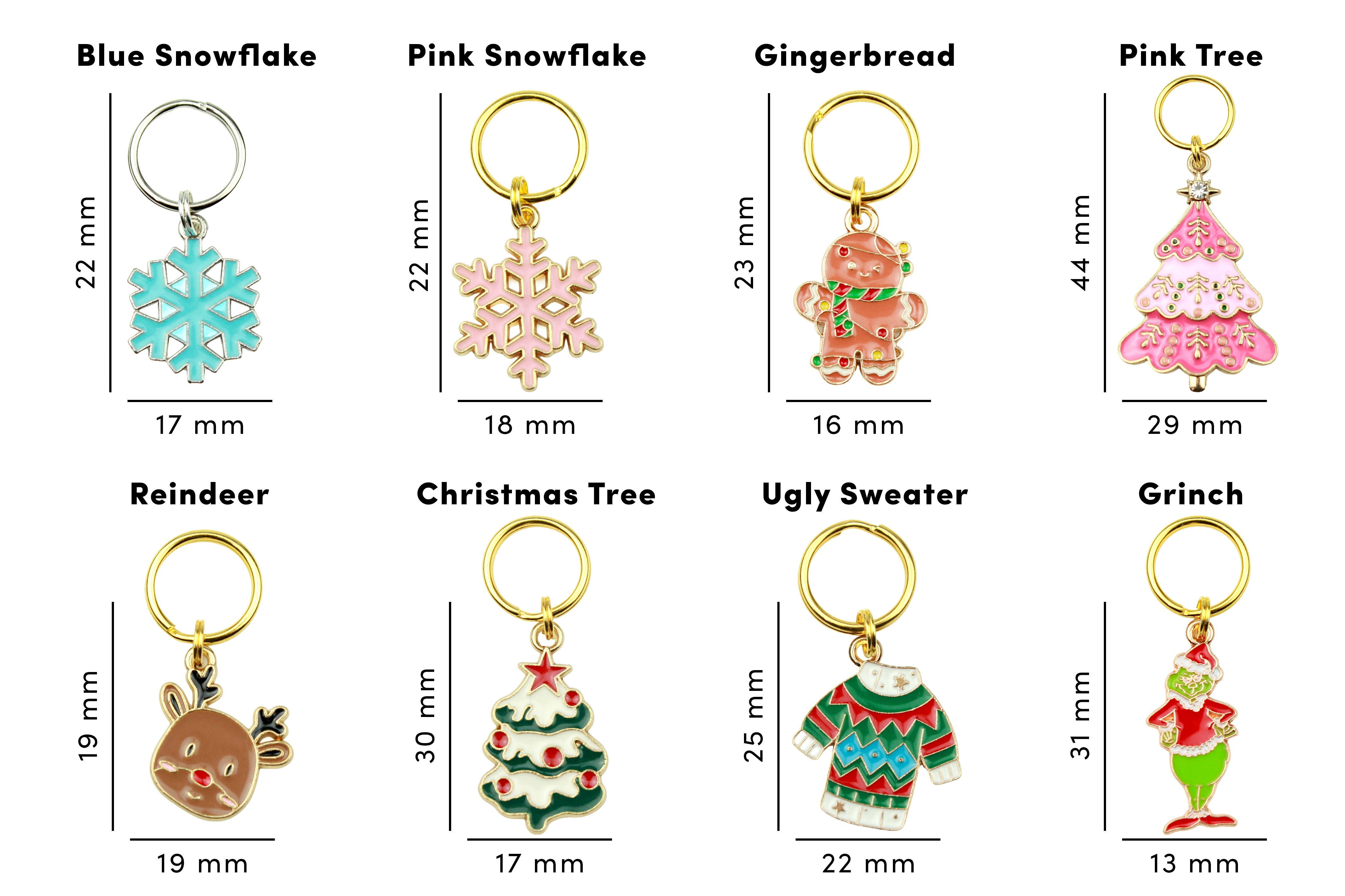 Pink Snowflake Collar Charm
