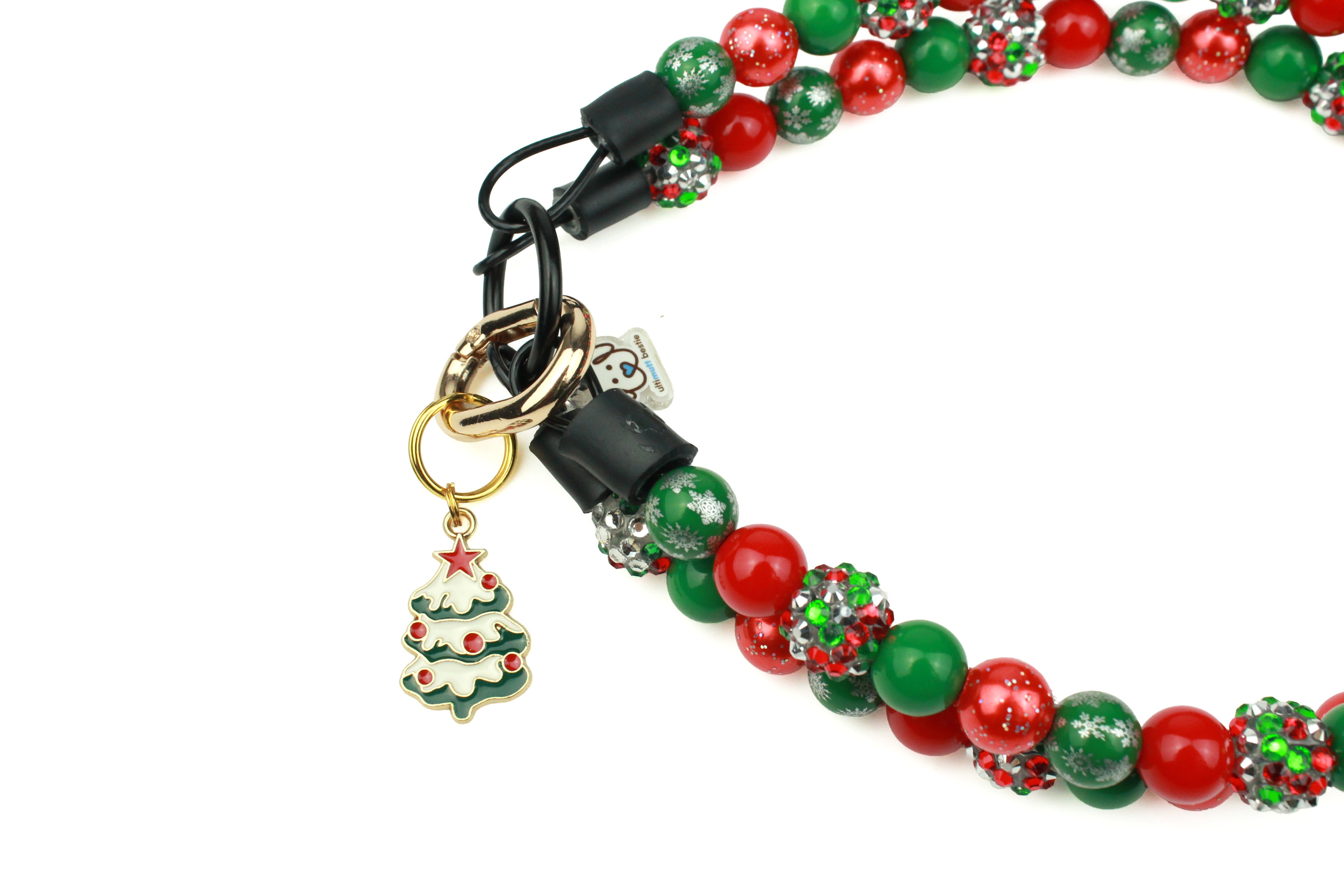 Mini Double Yuletide Dreams Dog Bead Collar