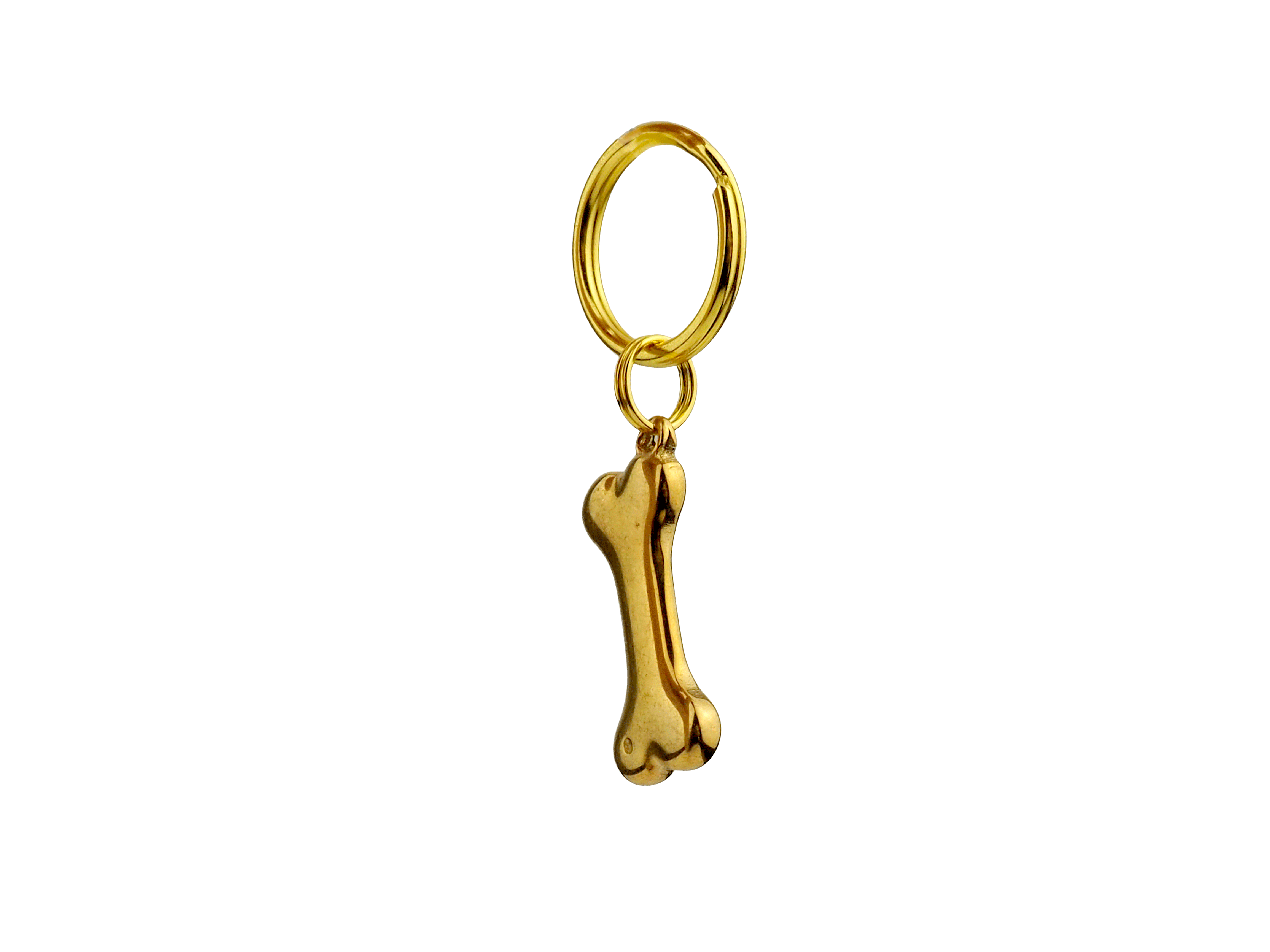 Gold Dog Bone Collar Charm