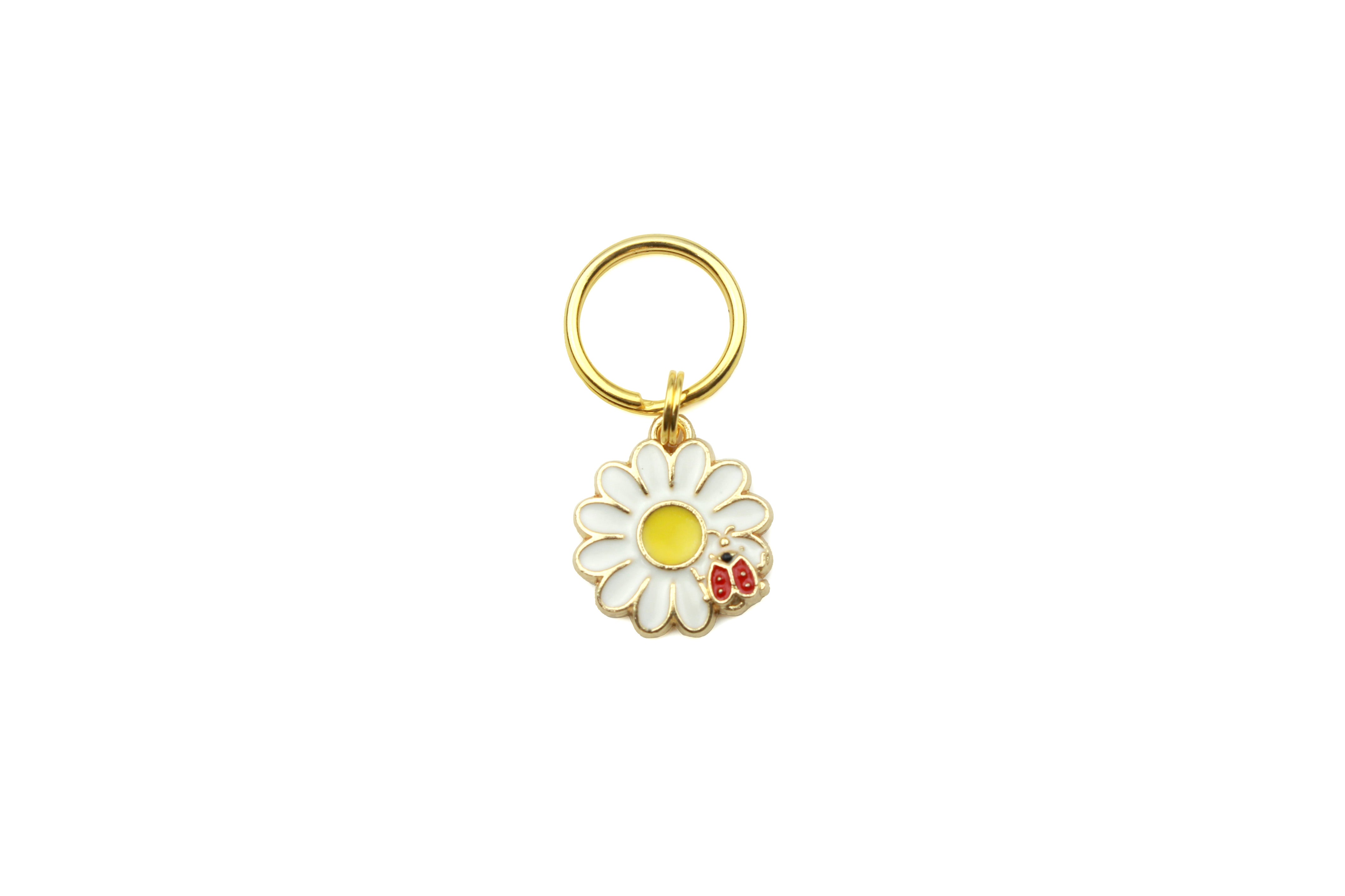 Ladybug Flower Collar Charm