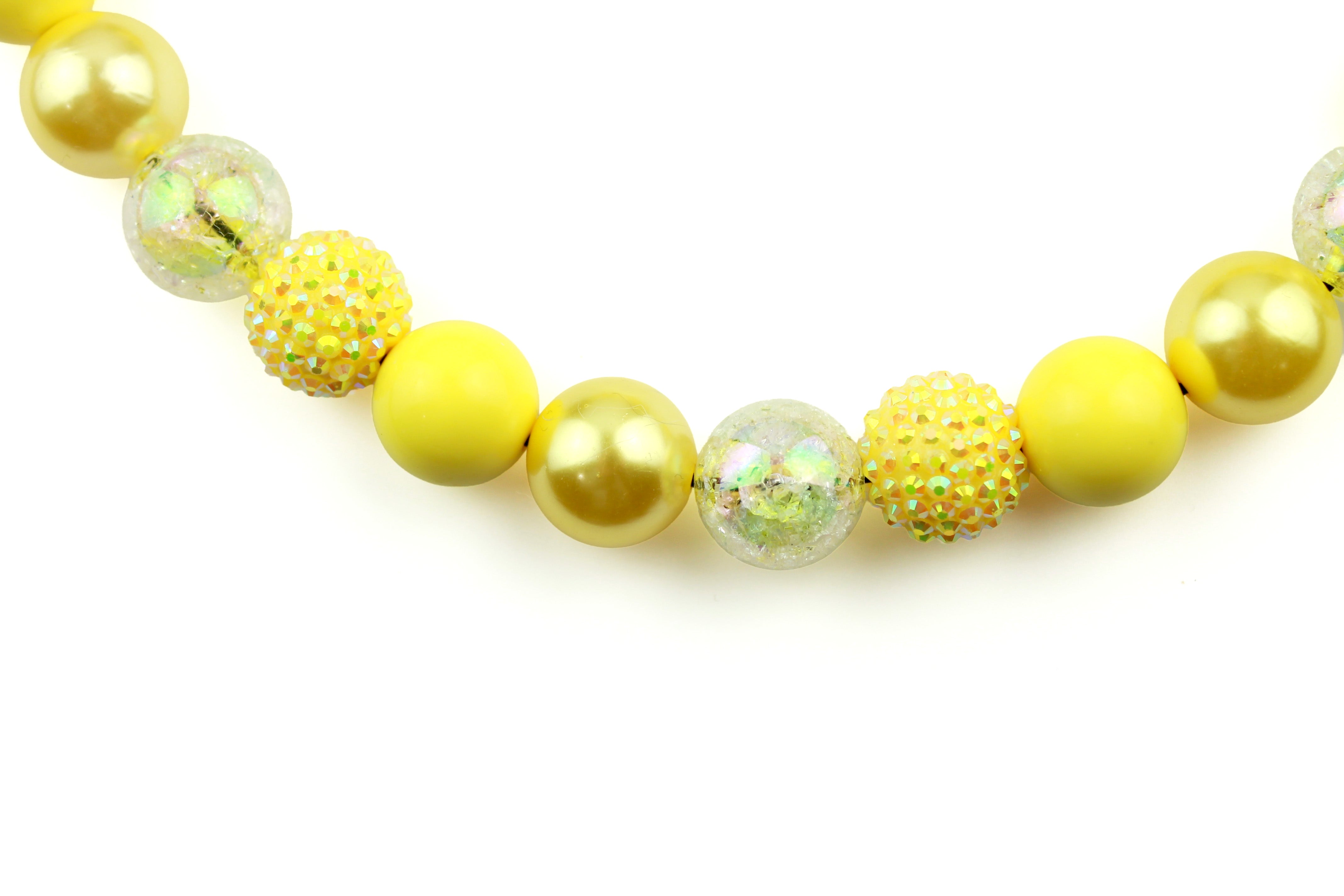 Lemon Drop Bead Dog Collar