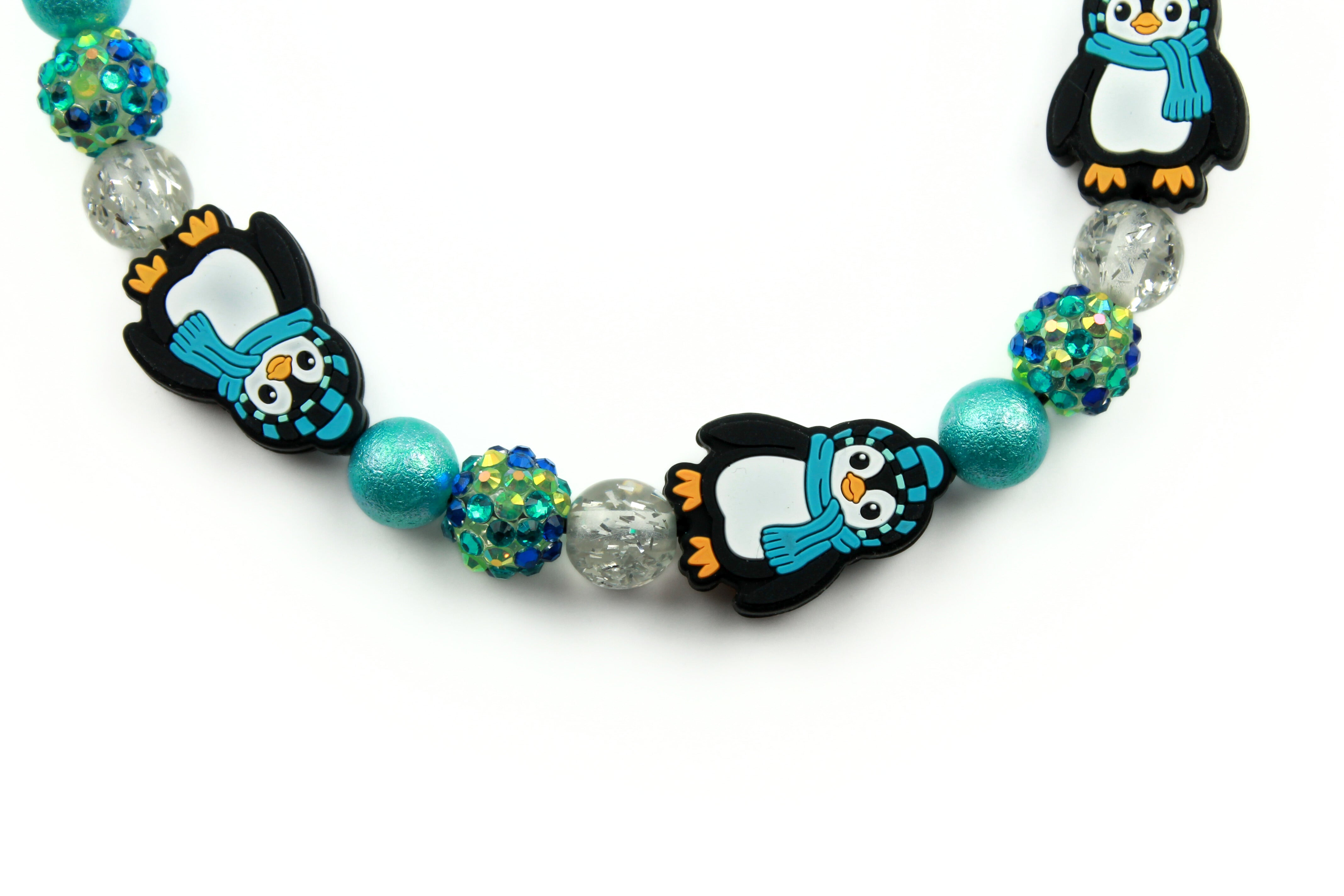 Cool Penguin MINI Beaded Dog Collar