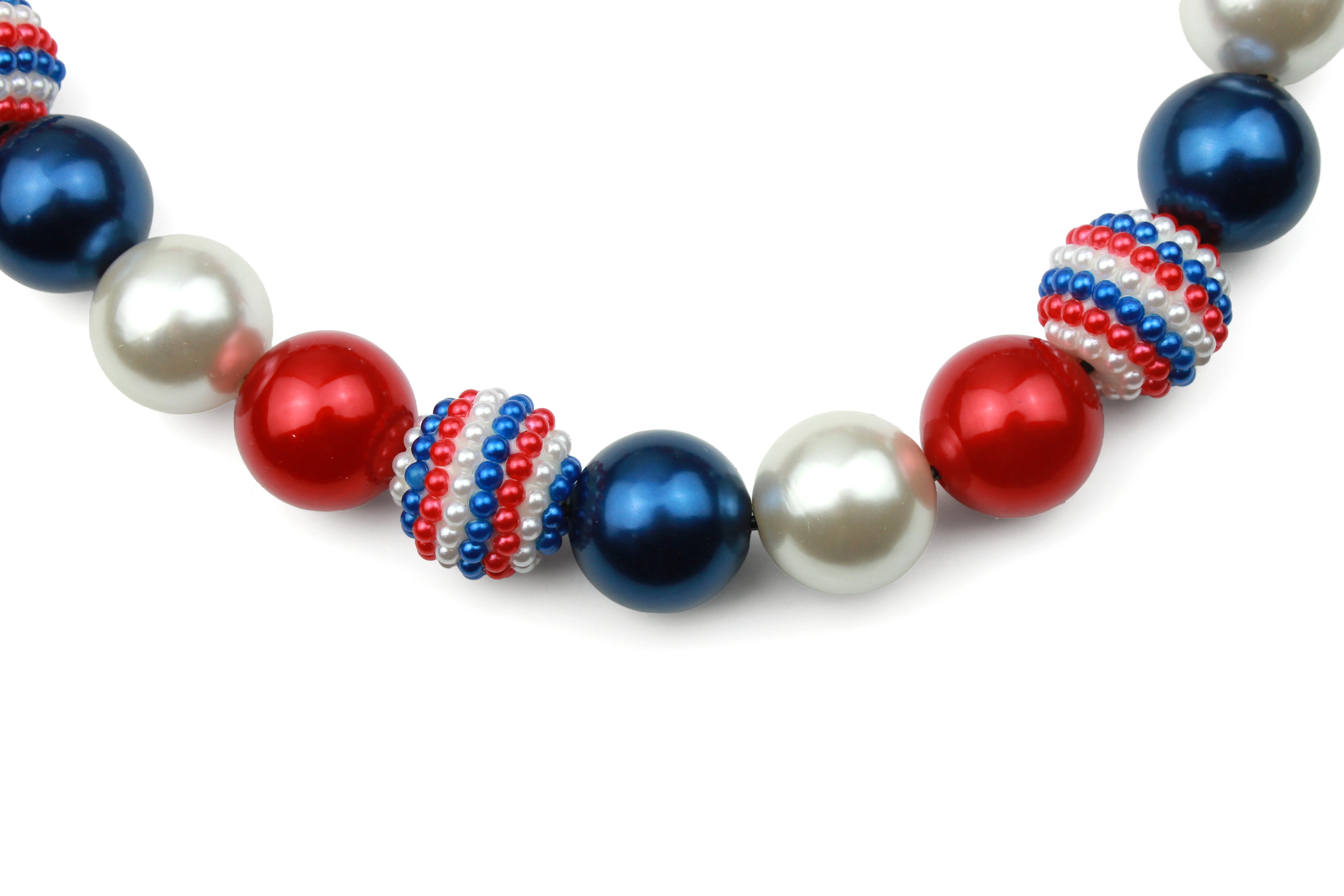Pearls & Stripes Bead Dog Collar