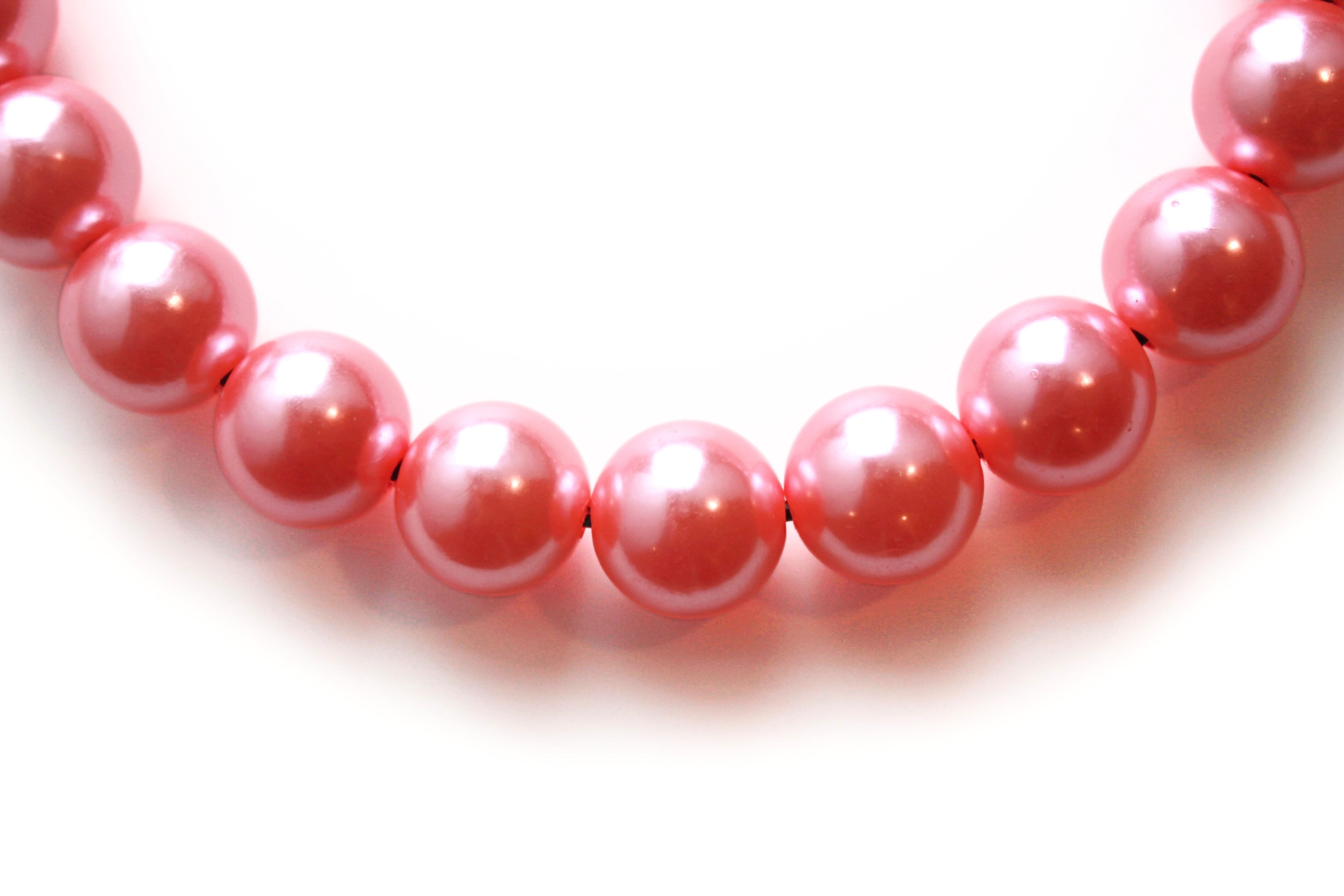 Baby Doll Pink Pearls Small Dog Bead Collar
