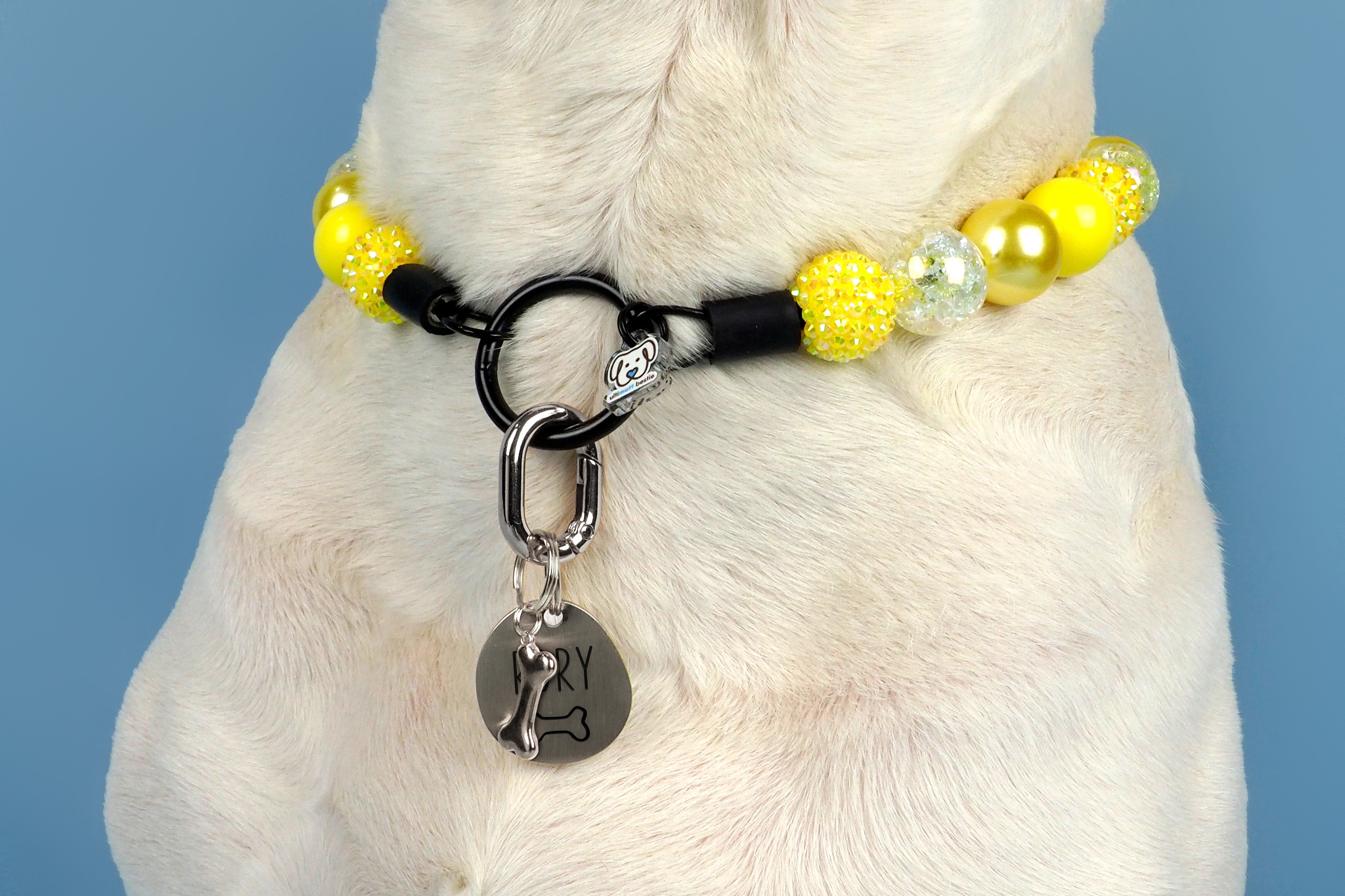 Silver Dog Bone Collar Charm