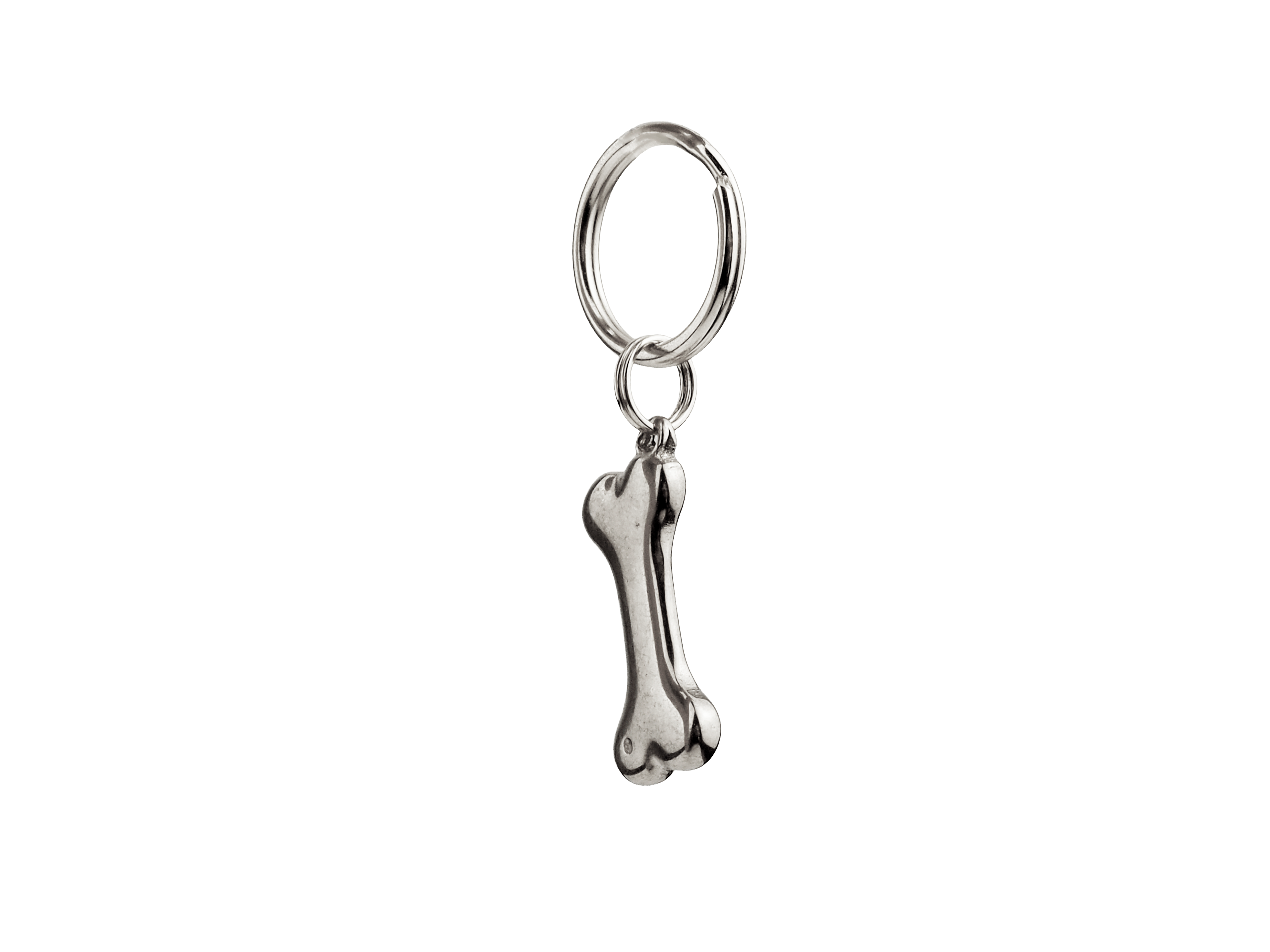 Silver Dog Bone Collar Charm