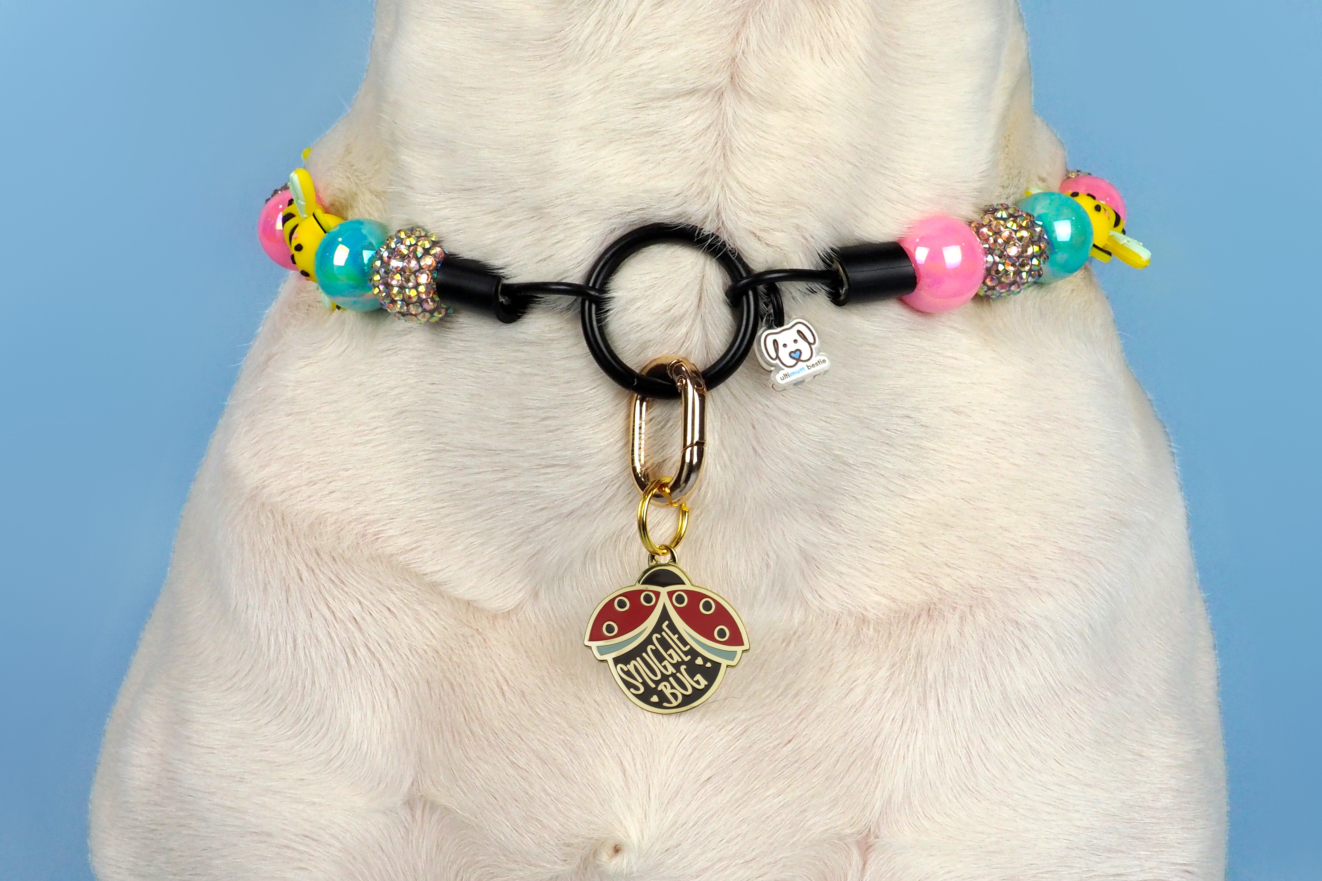 Snuggle Bug Enamel Pet ID Tag