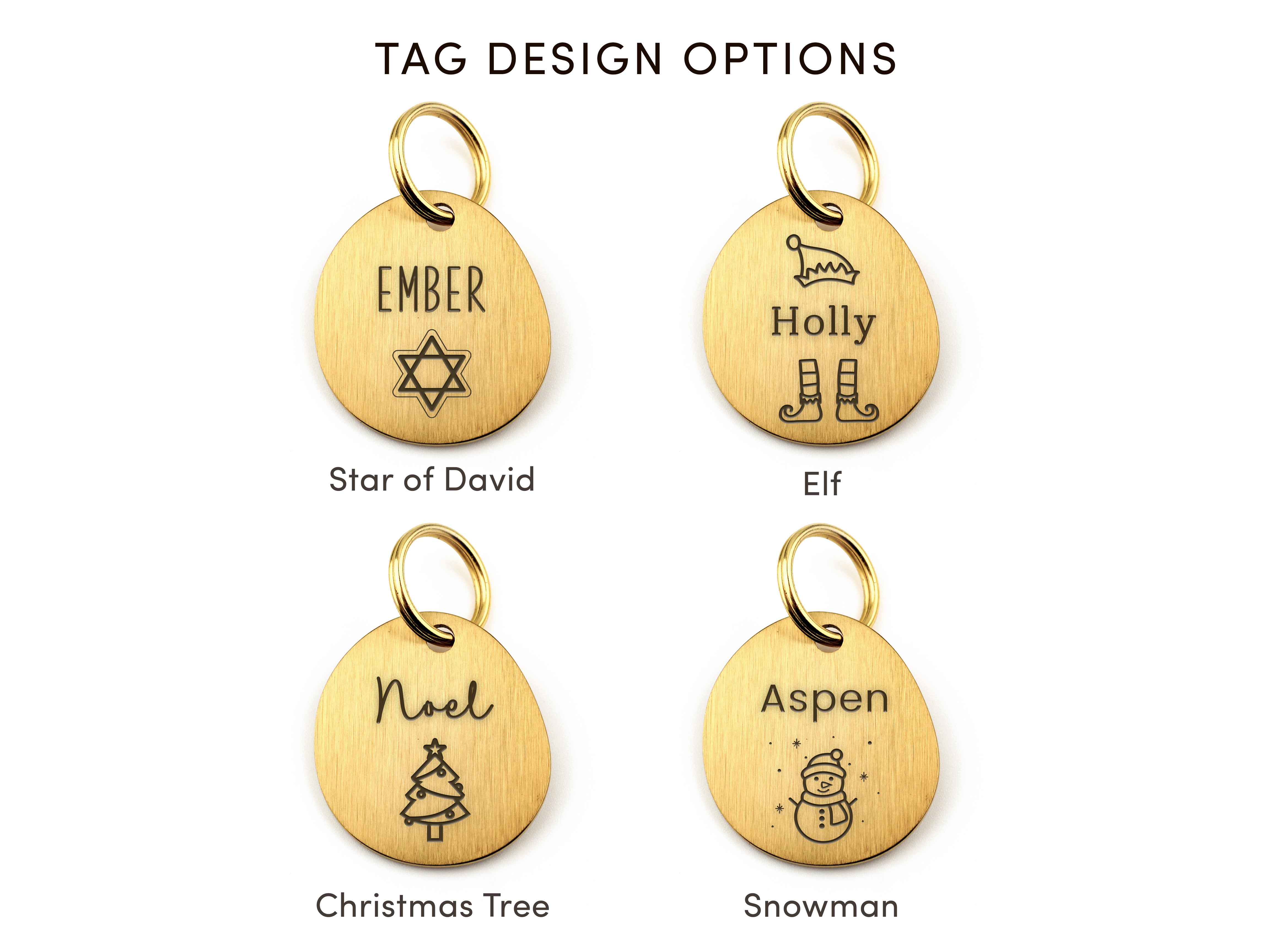 Winter Gold Brushed Stainless Steel ID Tag