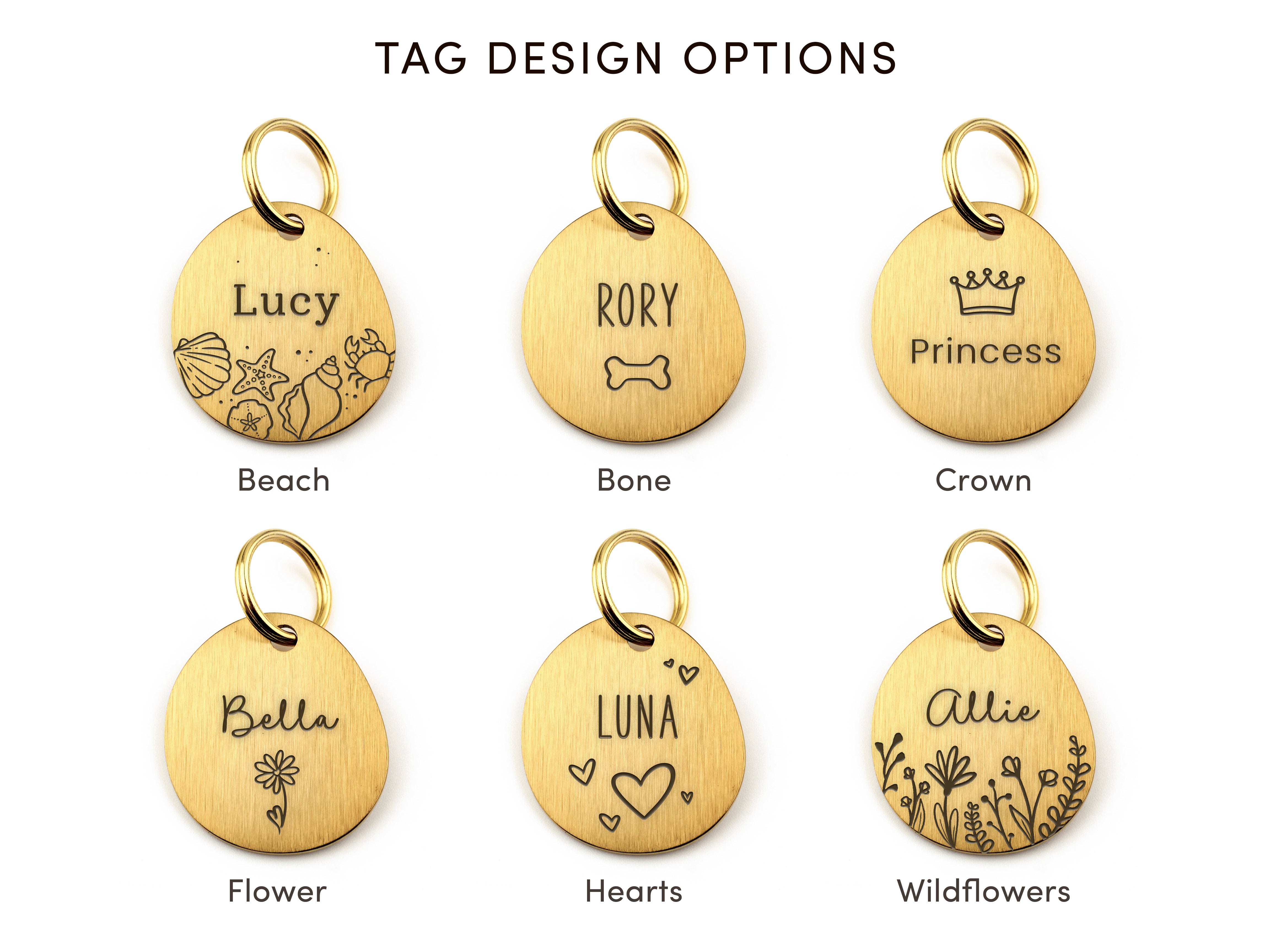 Gold Brushed Stainless Steel ID Tag