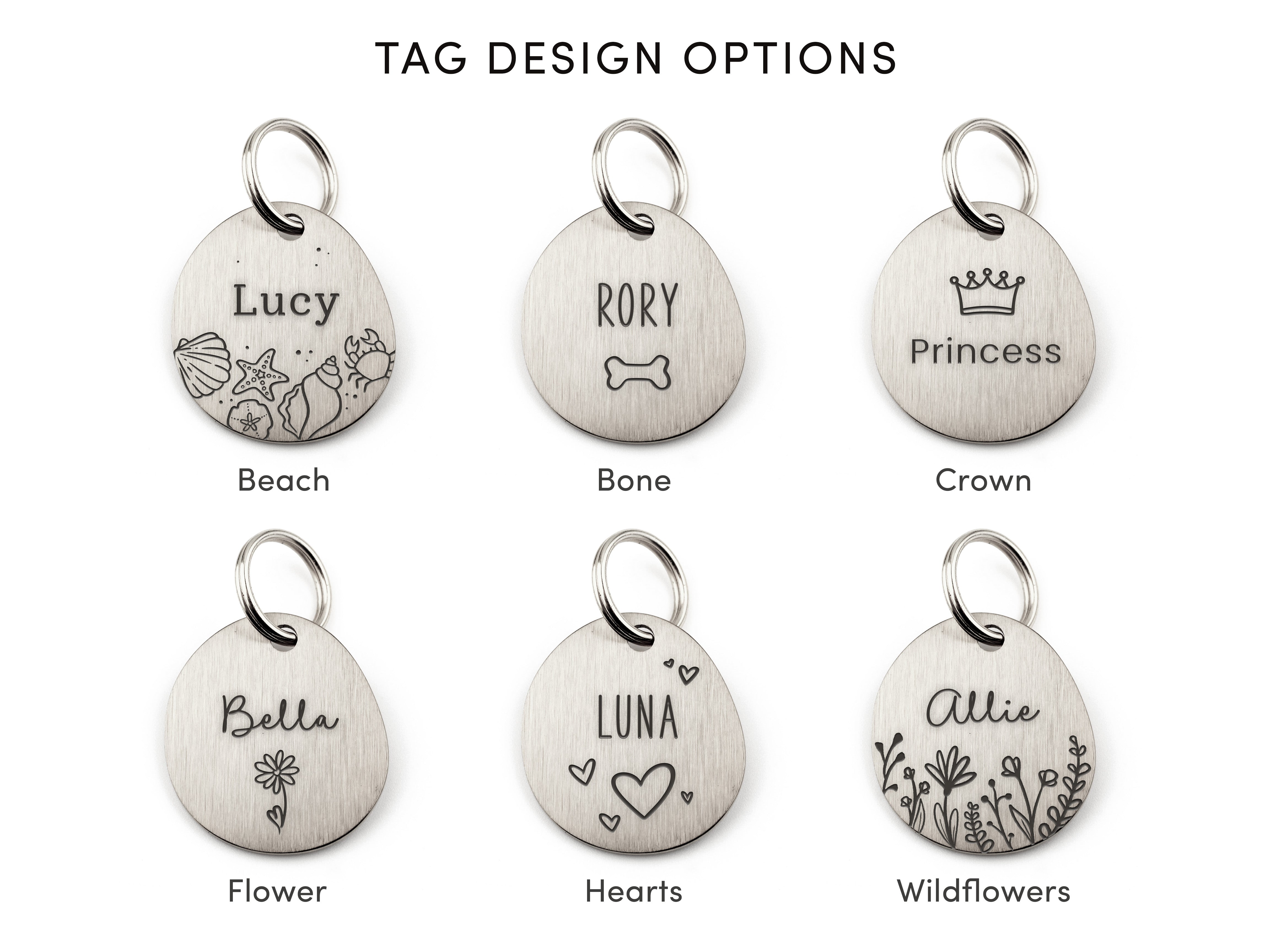 Silver Brushed Stainless Steel ID Tag