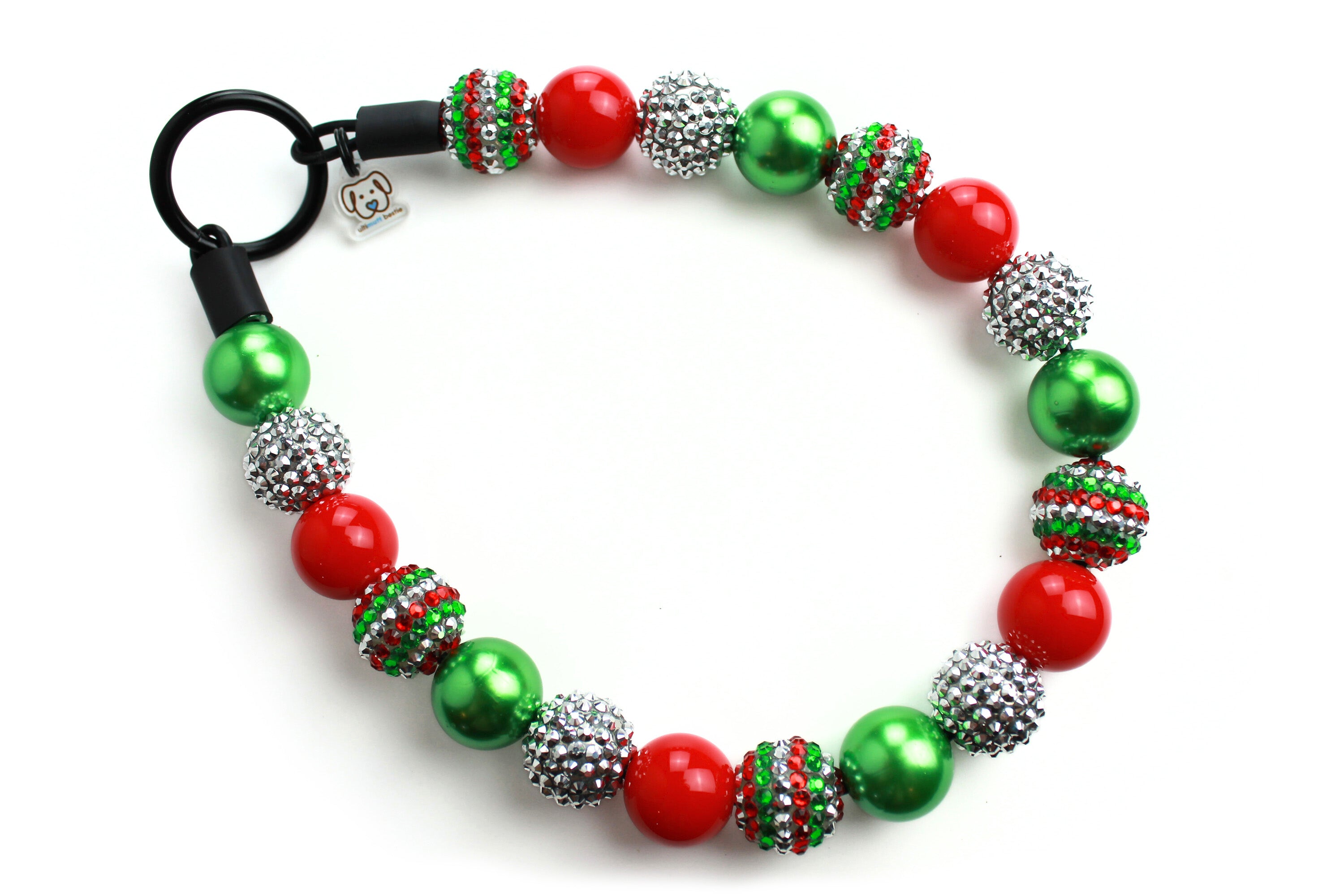 Christmas Lights Bead Dog Collar